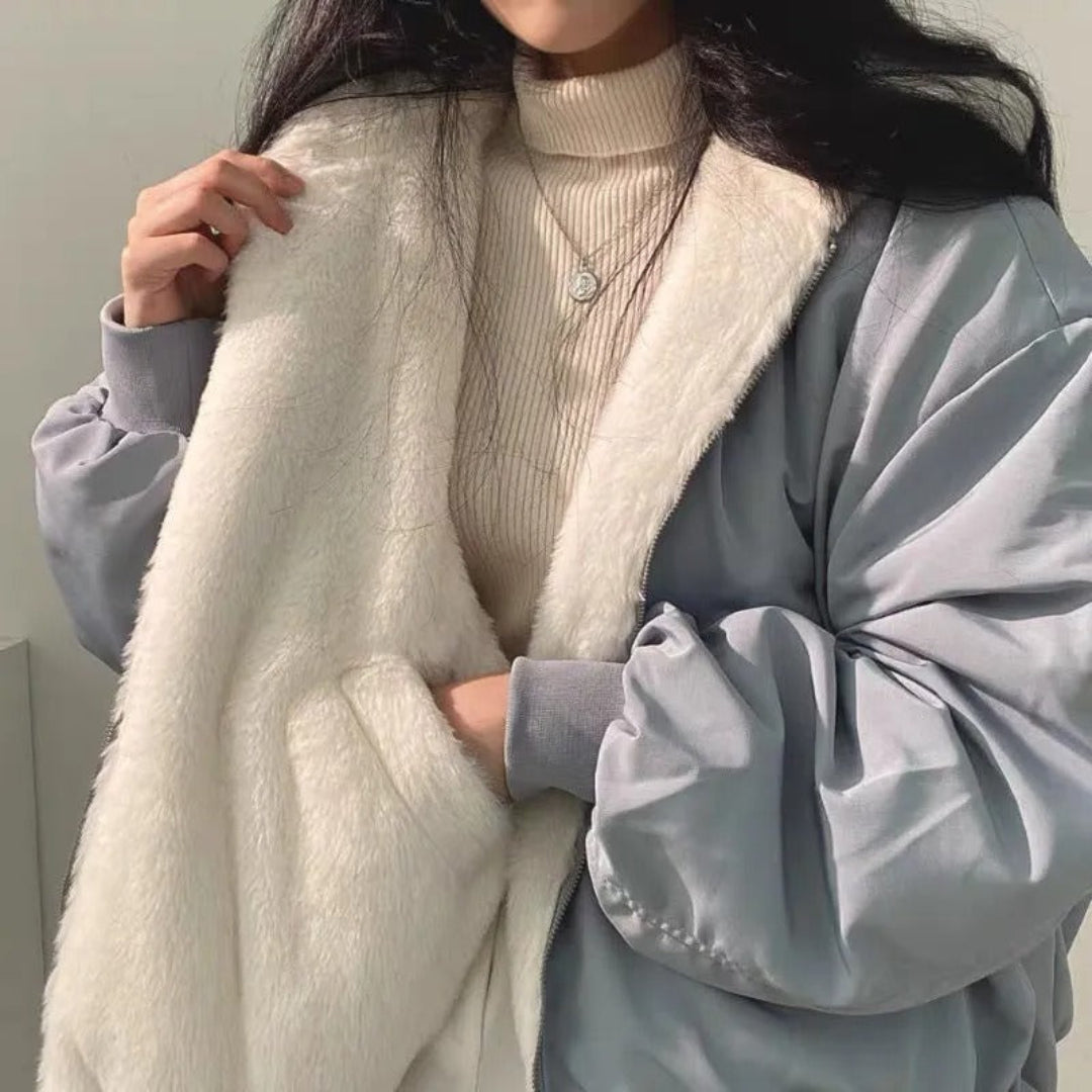 Women’s Oversized Puffer Jacket | Zip-Up Quilted Coat | Casual Streetwear Winter Layer