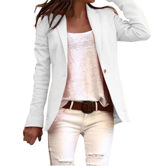 Single-Breasted Casual Blazer | Lightweight Cotton Blend | Polished Everyday Layer