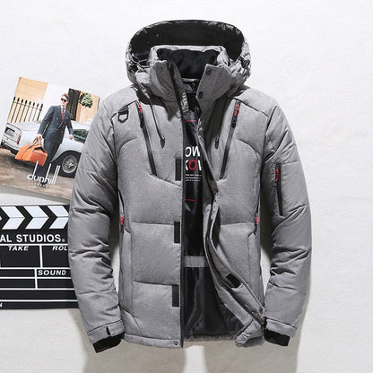 Men’s Heavy Puffer Jacket | Hooded Winter Parka with Technical Pockets