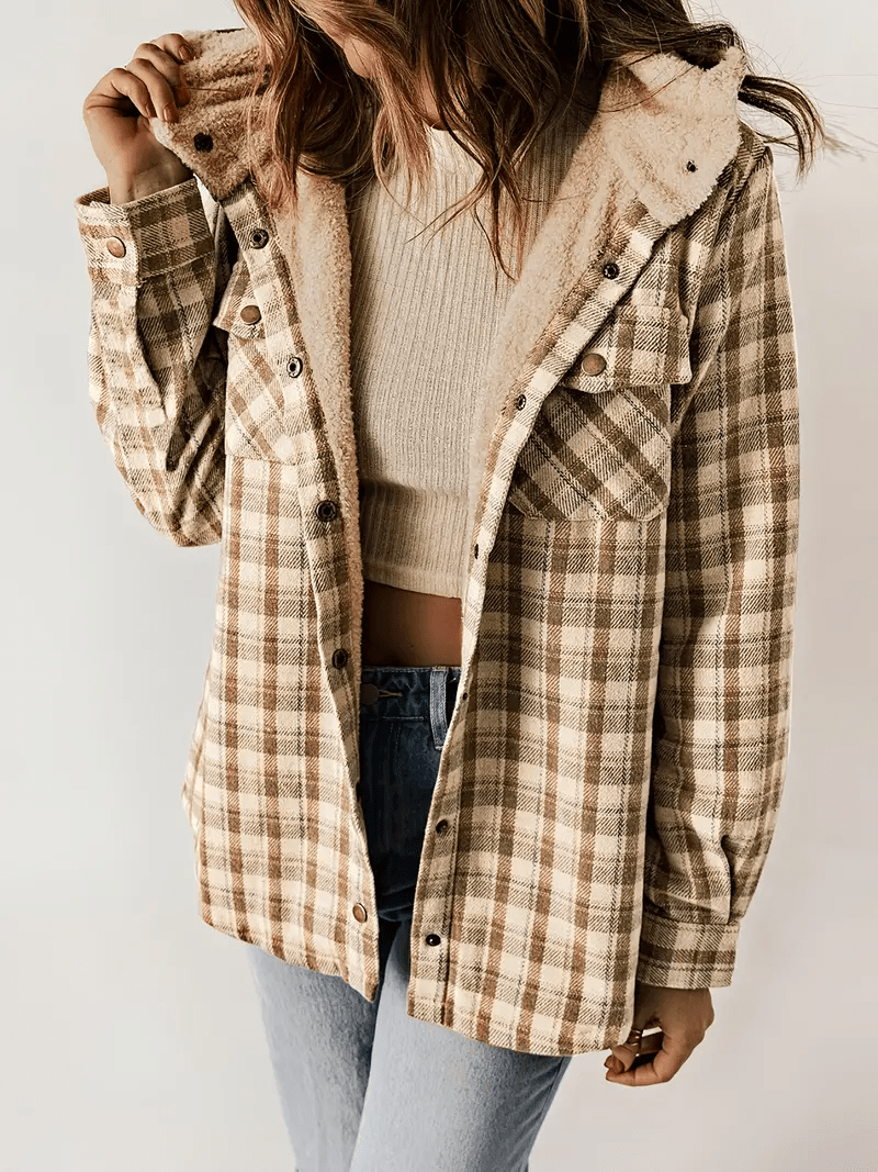 Plaid Shacket with Faux Shearling Collar | Cozy Layer | Casual Fall Essential