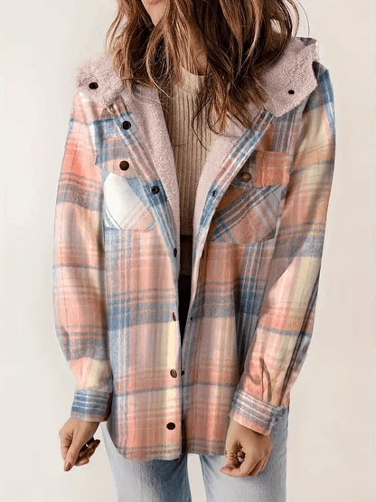 Plaid Shacket with Faux Shearling Collar | Cozy Layer | Casual Fall Essential