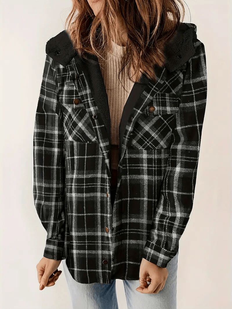 Plaid Shacket with Faux Shearling Collar | Cozy Layer | Casual Fall Essential