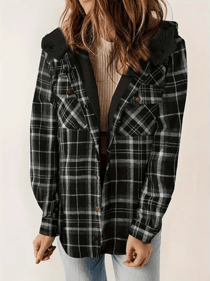Plaid Shacket with Faux Shearling Collar | Cozy Layer | Casual Fall Essential
