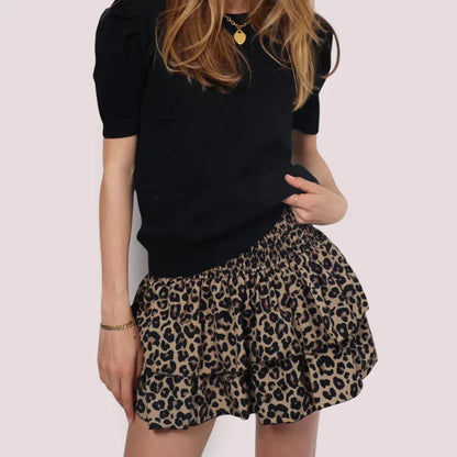 Smocked Mini Skirt | Ruffle Hem | Lightweight Boho Print